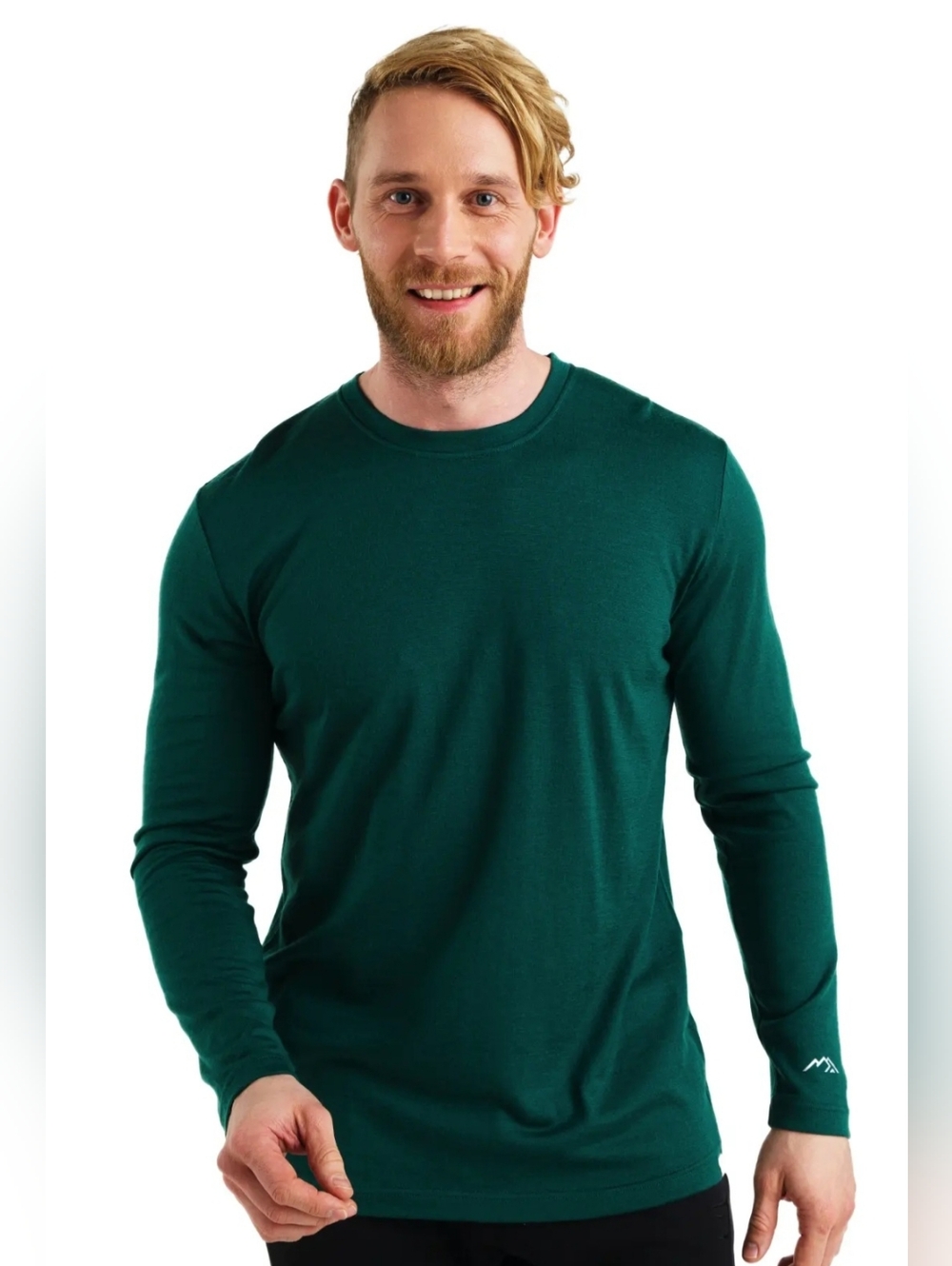 Merino‎ Tech Lite Men's Forest Green Long-Sleeve Crewneck